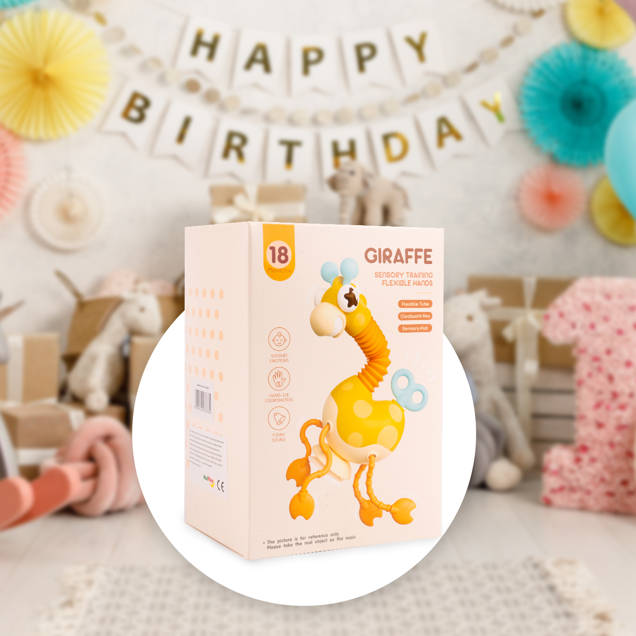 Żyrafka Sensoryczna Silikonowa Zręcznościowa Gryzak