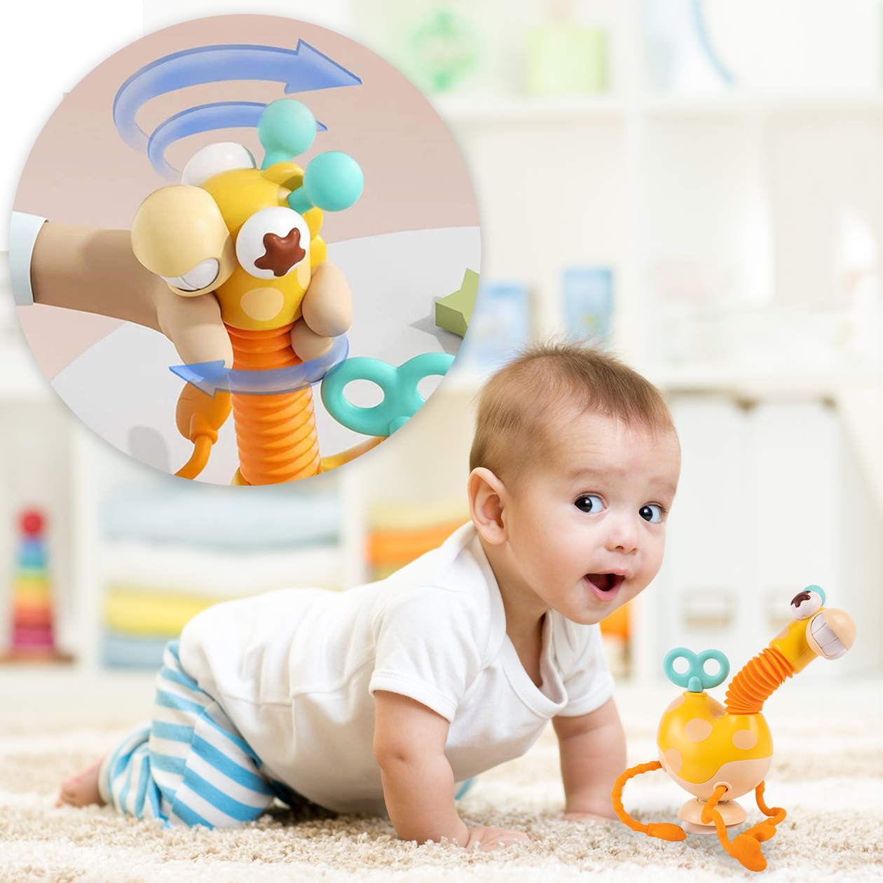 Żyrafka Sensoryczna Silikonowa Zręcznościowa Gryzak