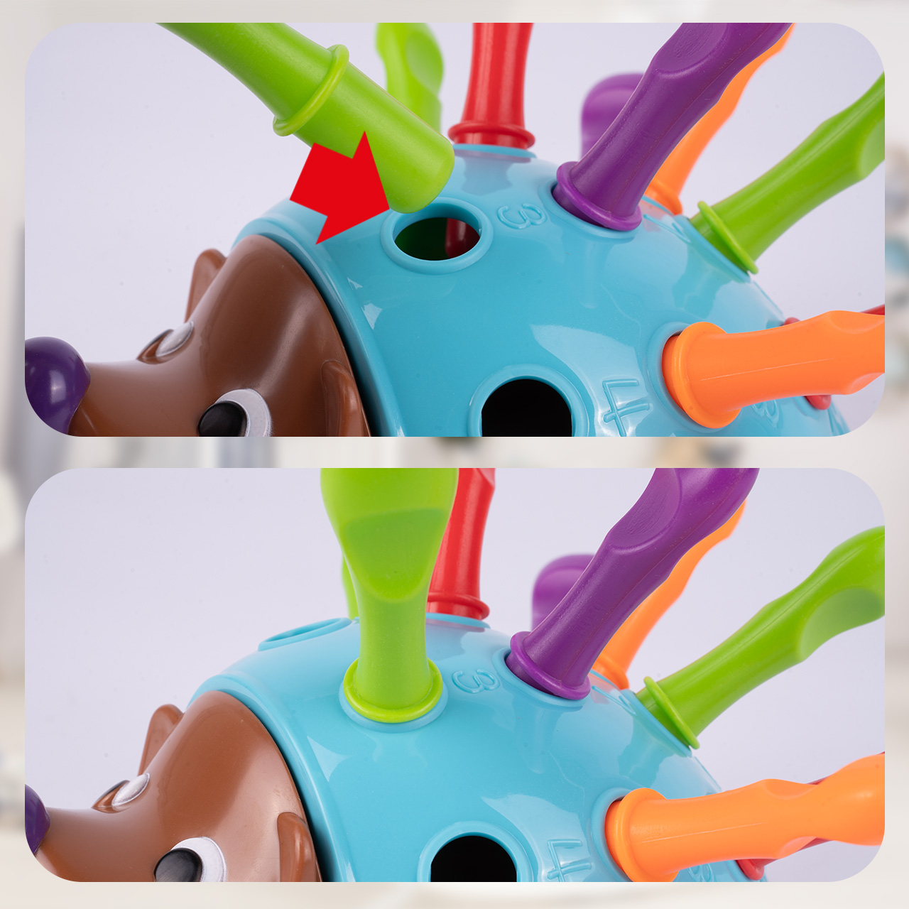 Sorter Jeżyk Układanka Edukacyjna Jeż Montessori Gra Liczby