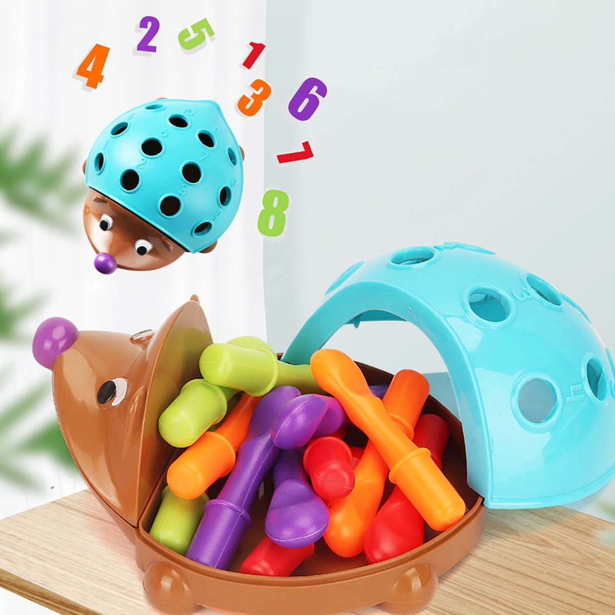 Sorter Jeżyk Układanka Edukacyjna Jeż Montessori Gra Liczby