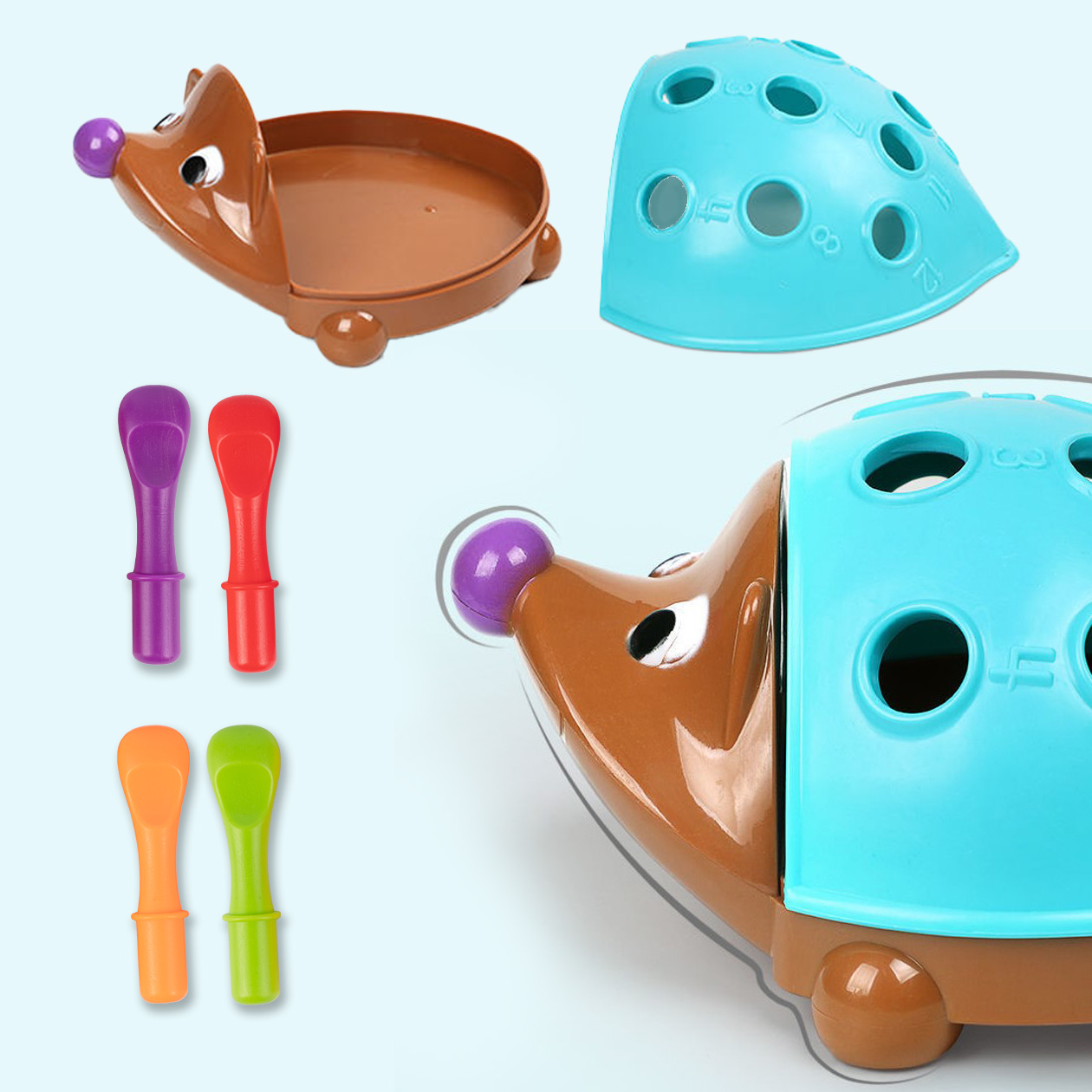 Sorter Jeżyk Układanka Edukacyjna Jeż Montessori Gra Liczby