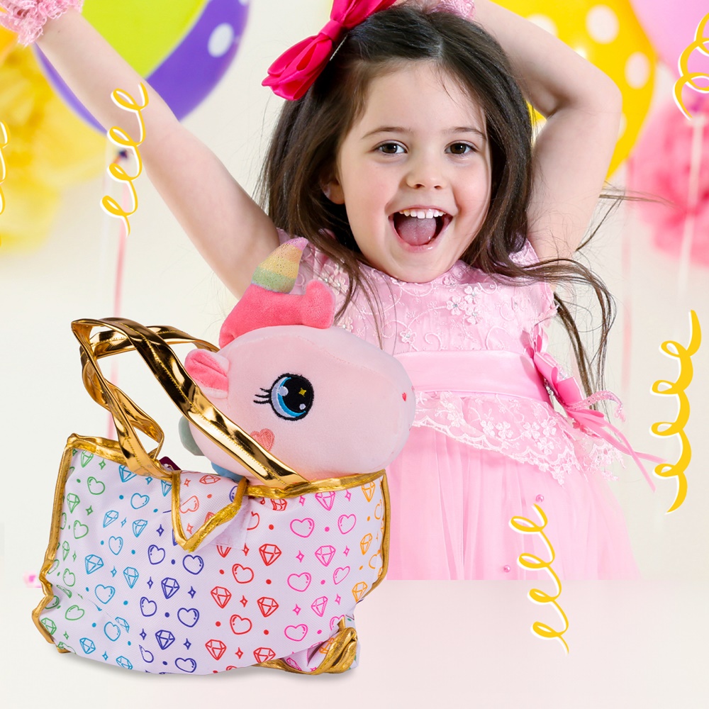 Pluszowy Jednorożec z Torebką Maskotka Przytulanka Unicorn