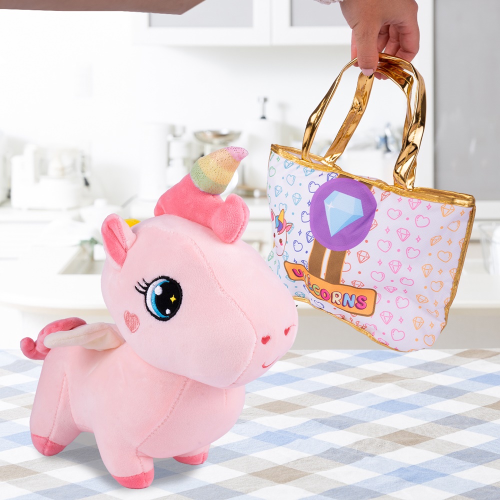 Pluszowy Jednorożec z Torebką Maskotka Przytulanka Unicorn