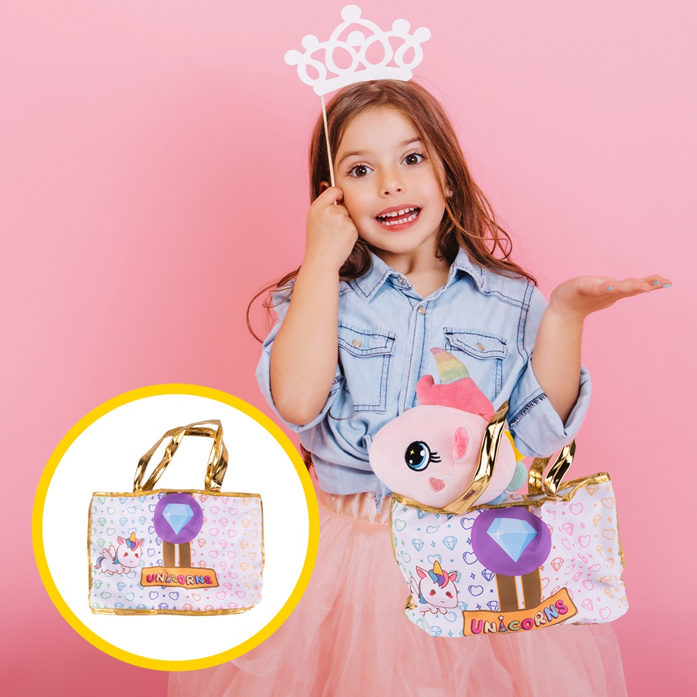 Pluszowy Jednorożec z Torebką Maskotka Przytulanka Unicorn