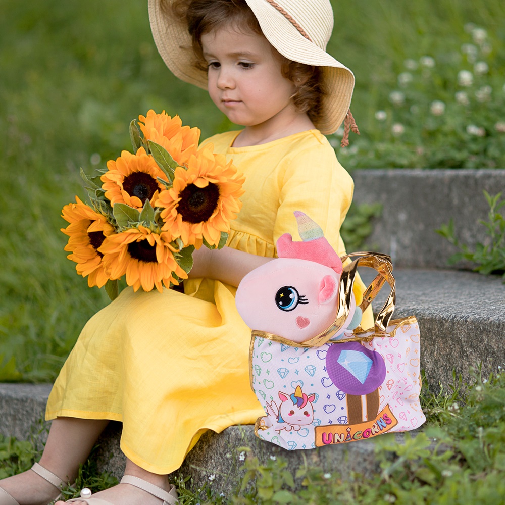 Pluszowy Jednorożec z Torebką Maskotka Przytulanka Unicorn