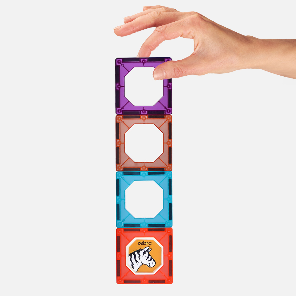 Klocki Magnetyczne 3D Świecące Konstrukcyjne Edukacyjne 83 elementy