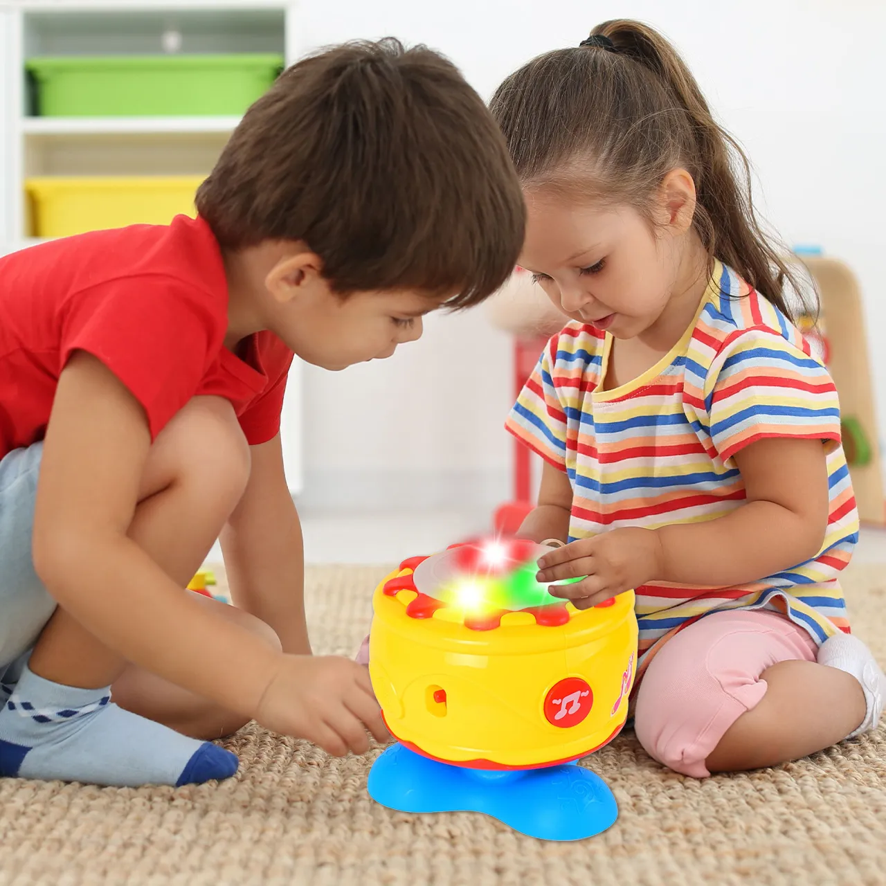 Zabawki Muzyczne :: Bębenek Interaktywny Muzyczny Obrotowy