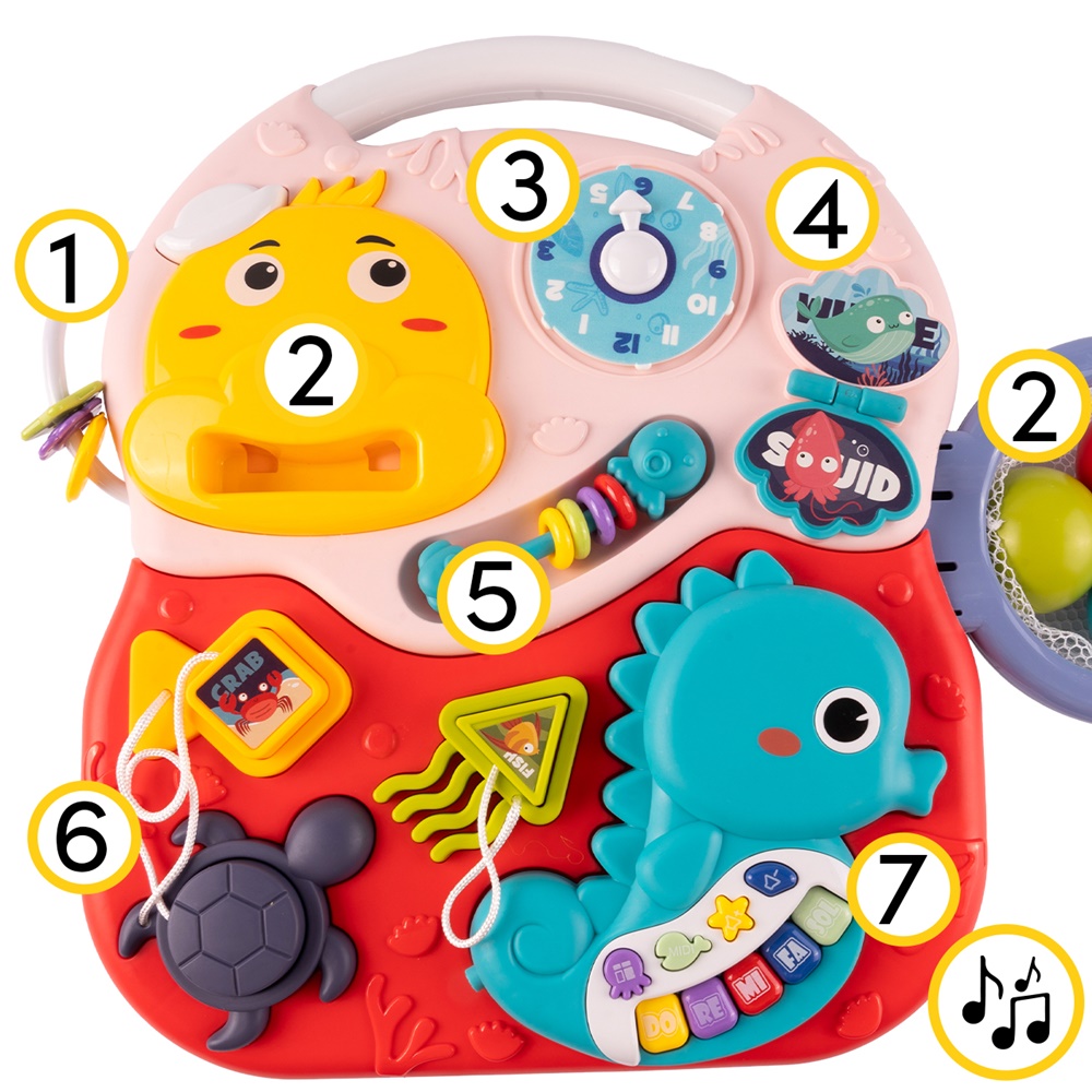 Chodzik Edukacyjny Interaktywny Panel 2w1 Muzyczny Tablica