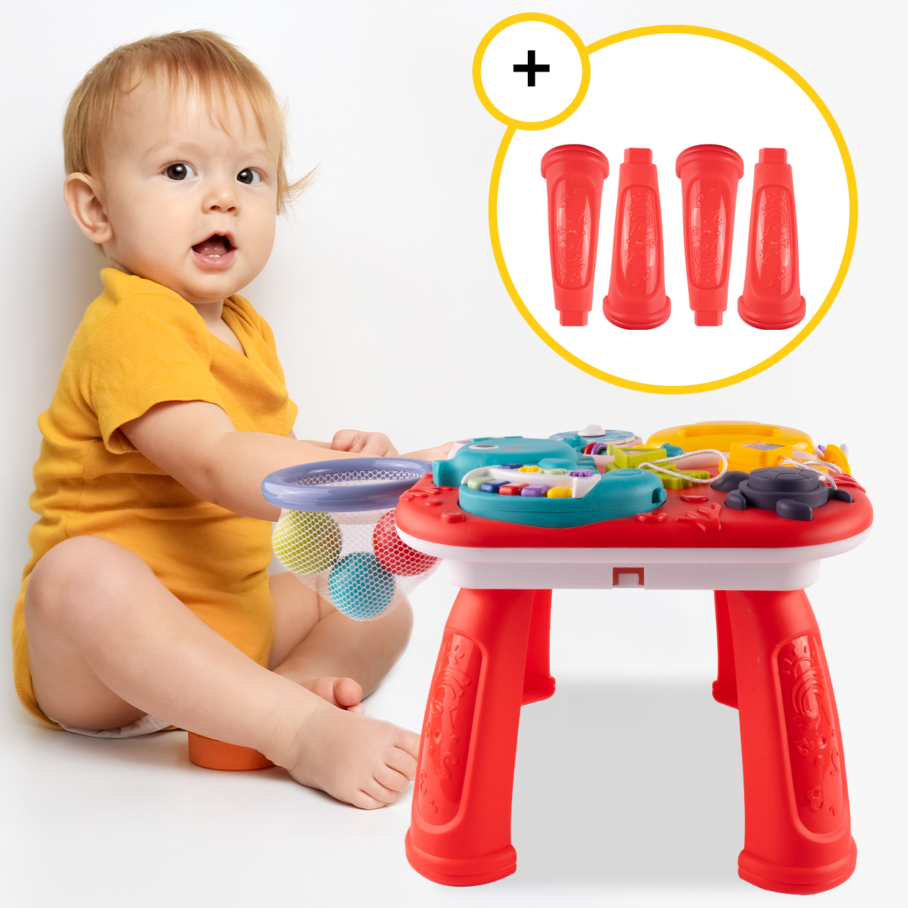 Chodzik Edukacyjny Interaktywny Panel 2w1 Muzyczny Tablica