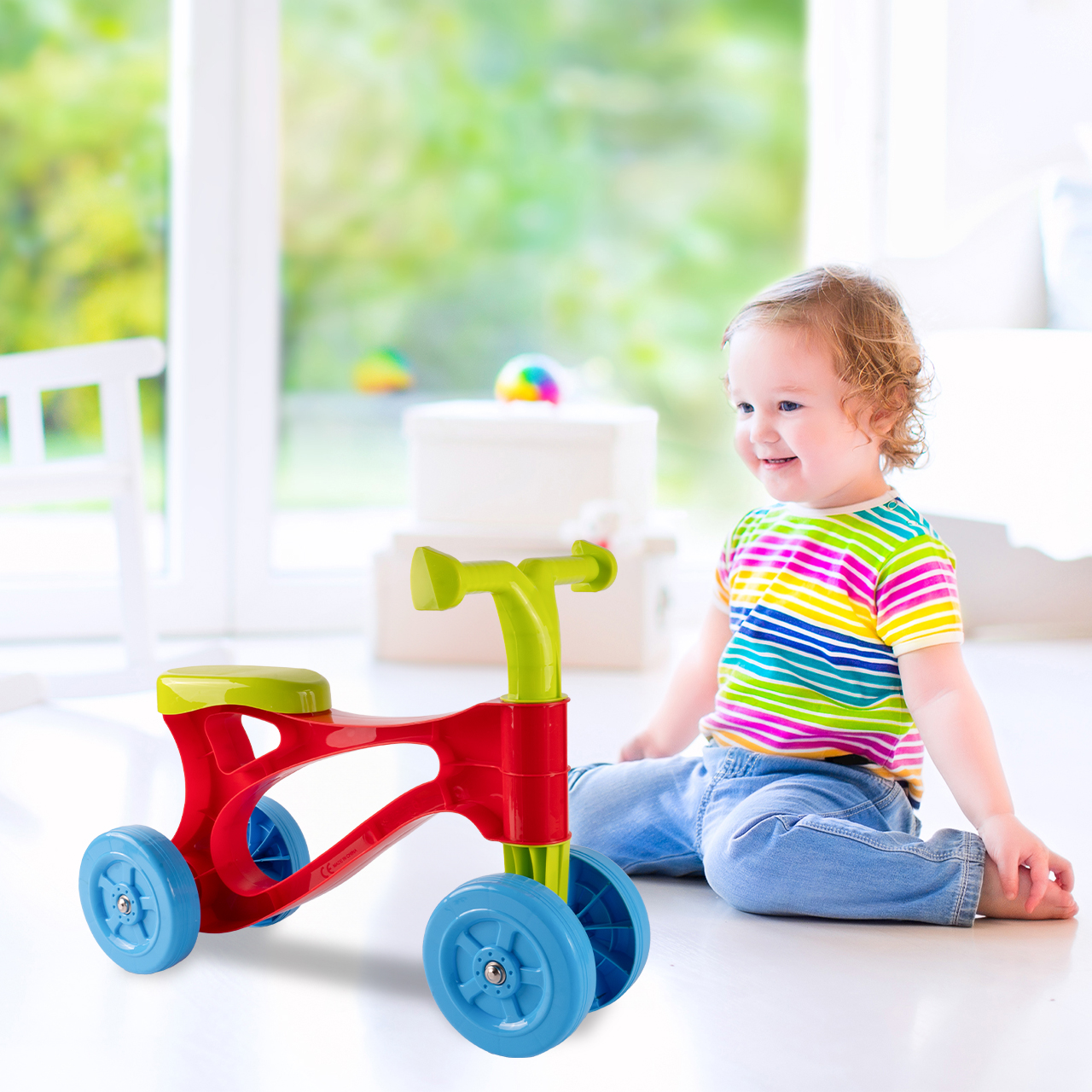 Rowerek Biegowy Czterokołowy Dziecięcy Jeździk