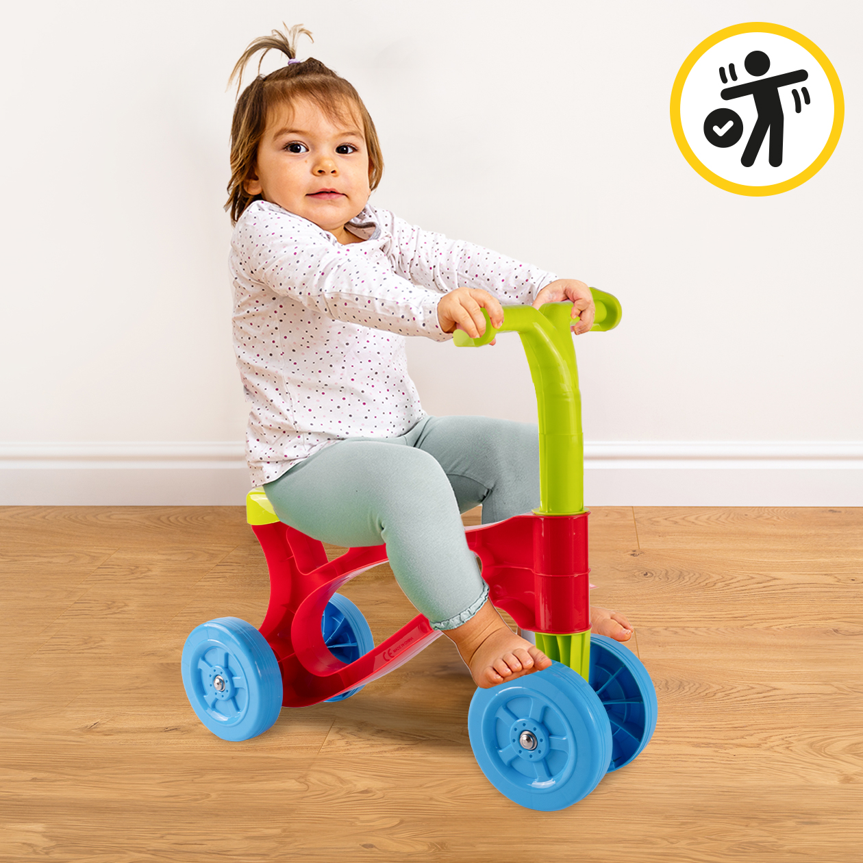 Rowerek Biegowy Czterokołowy Dziecięcy Jeździk