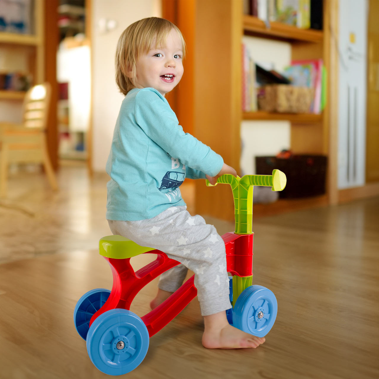 Rowerek Biegowy Czterokołowy Dziecięcy Jeździk