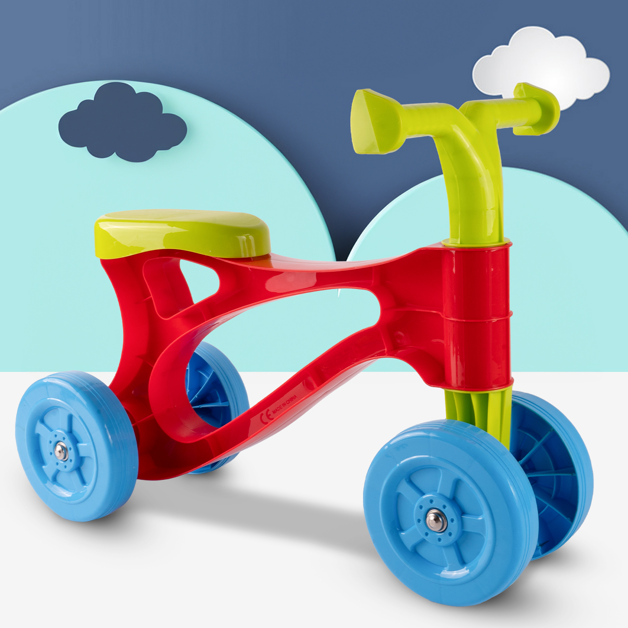 Rowerek Biegowy Czterokołowy Dziecięcy Jeździk