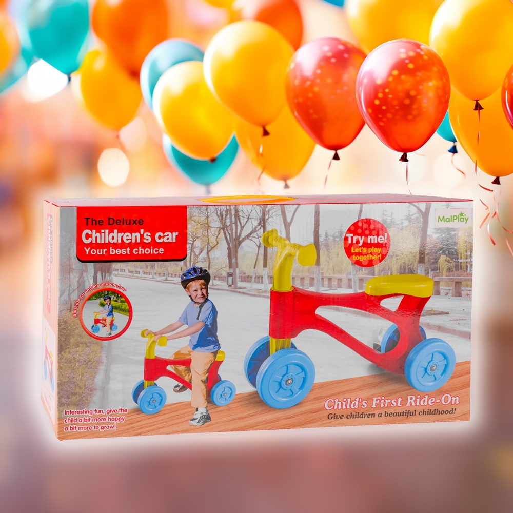 Rowerek Biegowy Czterokołowy Dziecięcy Jeździk