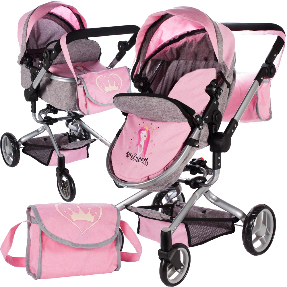 MalPlay Puppenwagen Little Princess | Kinderwagen Puppen zusammenklappbar |  Kind | eBay.de
